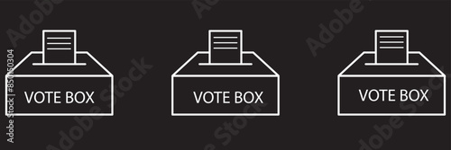 Vote ballot box for voting flat vector icon for apps and websites