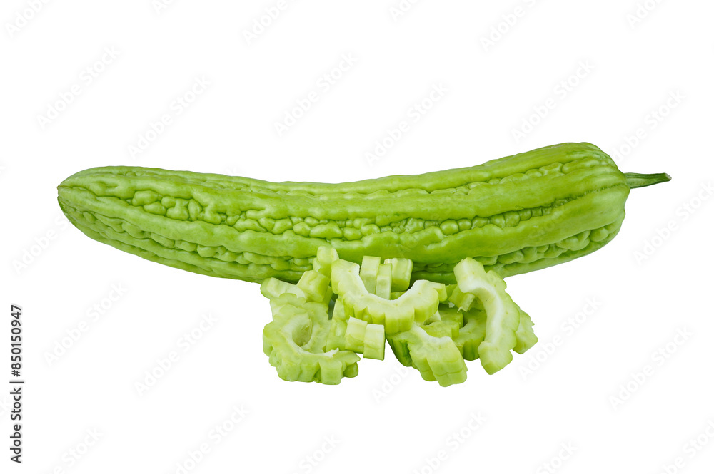 Bitter melon isolated on transparent with png. Bitter melon isolated on transparent with png.