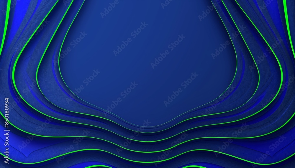 Obraz premium futuristic blue and green background with a green light