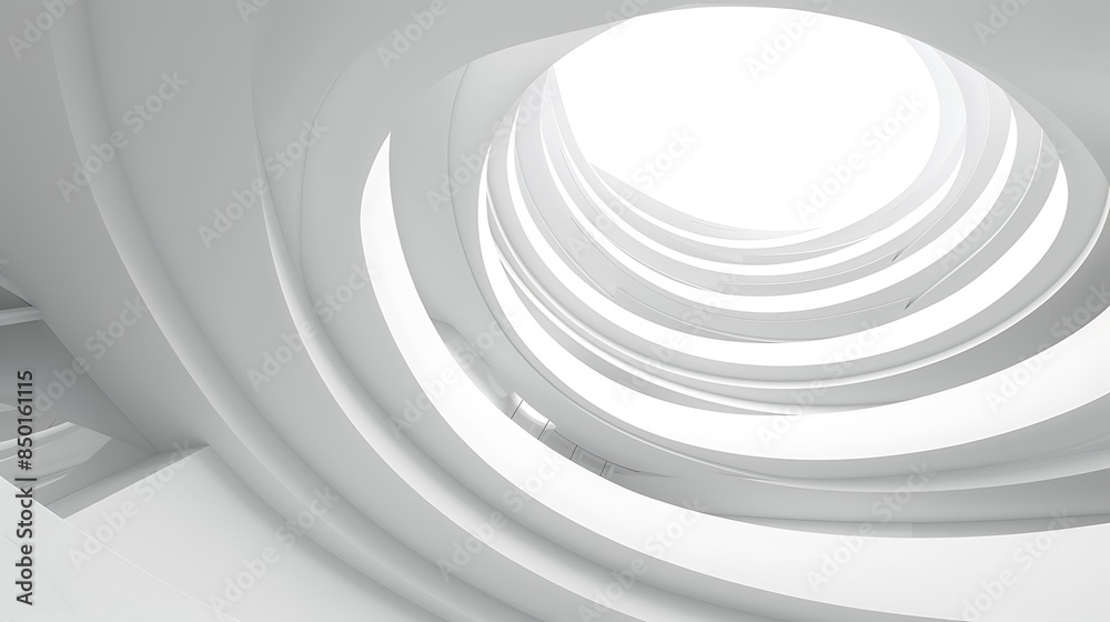 Architecture Background. White Circular Building Architecture Background. White Circular Building