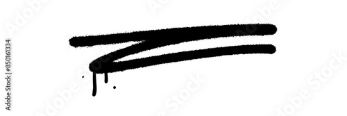 Urban graffiti grunge rough underline handdrawn brushstroke. Bold sprayed freehand stripe and paint shape. Street art doodle scribble.