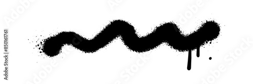 Scribble line graffiti doodle stroke. Sprayed squiggle line and strikethrough underline