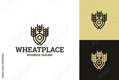 wheat place logo vector