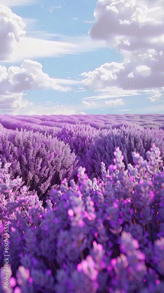 Naklejka premium Blooming lavender in a field. Beautiful background