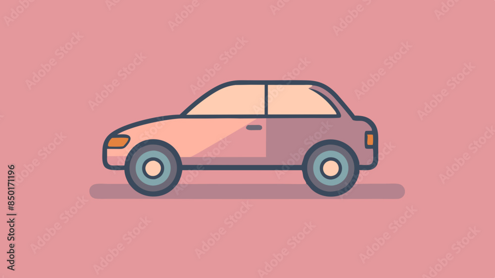 Minimalistic, flat, car symbol on a surface. car flat design Minimalistic, flat, car symbol on a surface. car flat design