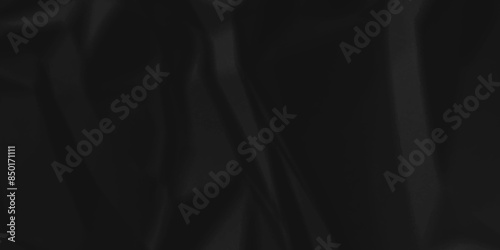 Black crumpled paper background texture pattern overlay. crinkled wrapper rumple wrinkled high resolution arts craft and Seamless black crumpled paper.	