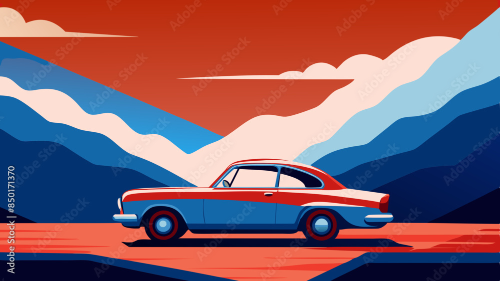 Minimalistic, flat, car symbol on a surface. car flat design Minimalistic, flat, car symbol on a surface. car flat design