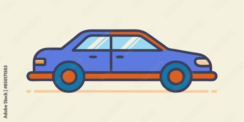 Minimalistic, flat, car symbol on a surface. car flat design Minimalistic, flat, car symbol on a surface. car flat design