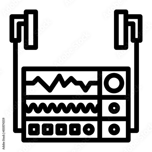 Defibrillator  icon in outline style
