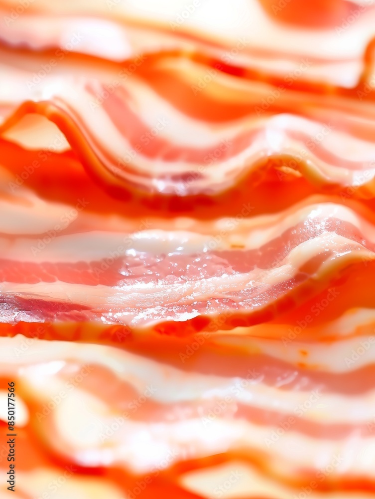 A close up of a piece of bacon A close up of a piece of bacon
