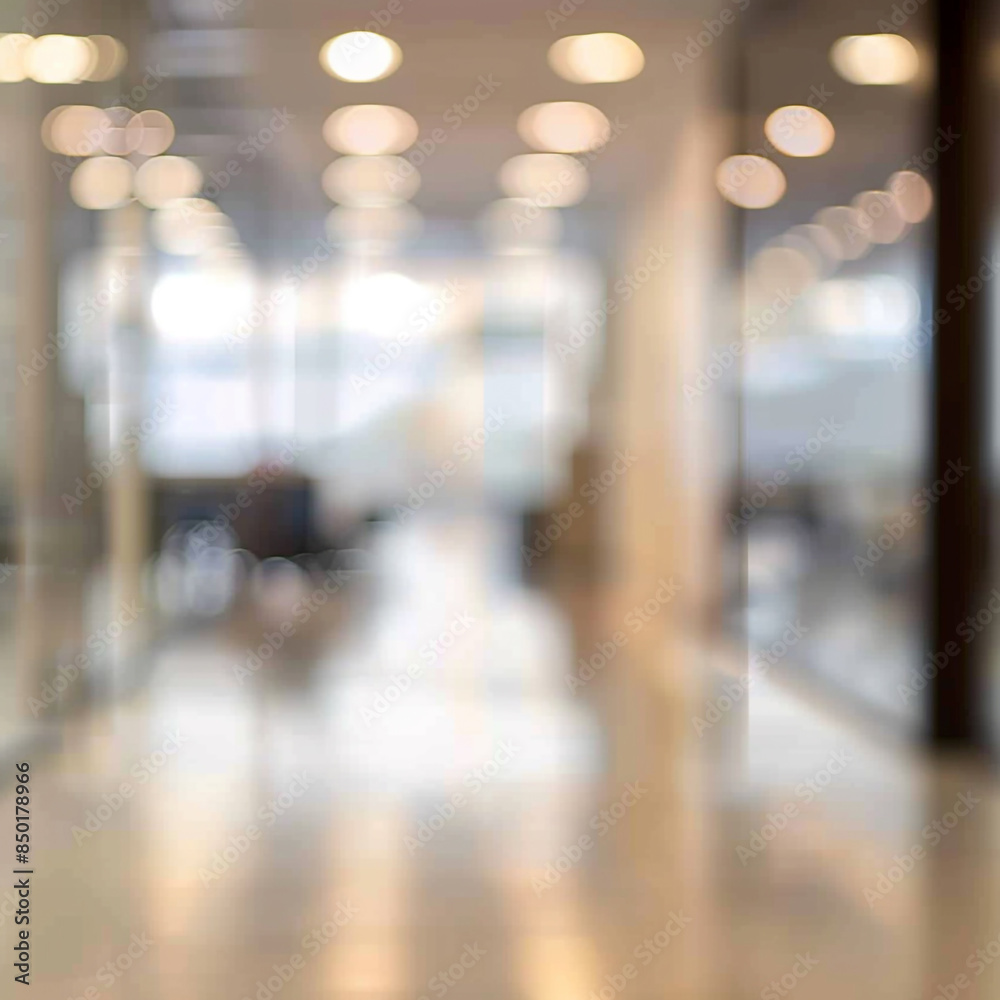 Fototapeta premium Blurred hallway glass light