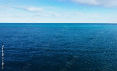 Wallpaper Mural A Seamless Blend of Water and Sky in Shades of Blue Torontodigital.ca