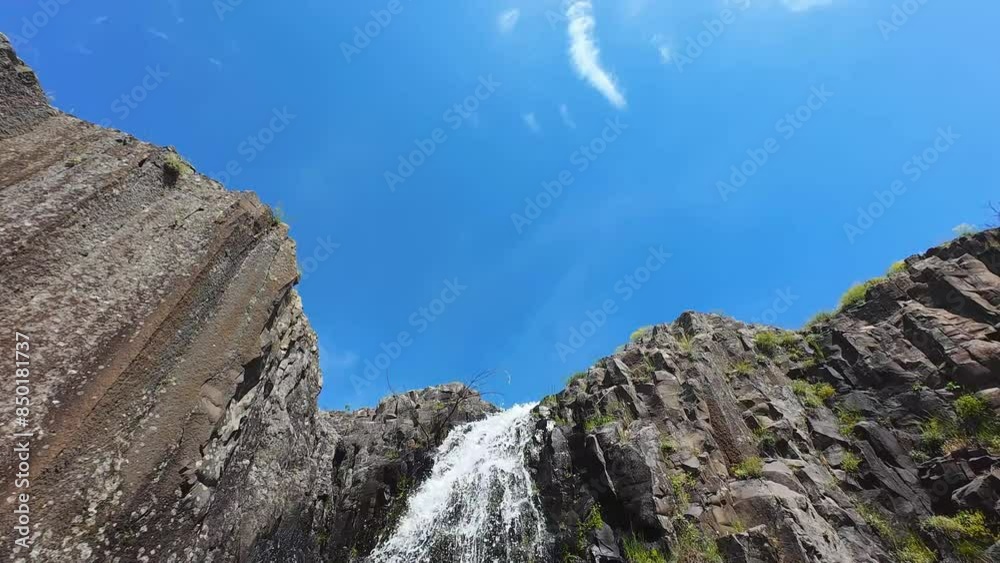 Drone view Waterfall of creation, Krumovgrad Bulgaria Drone view Waterfall of creation, Krumovgrad Bulgaria