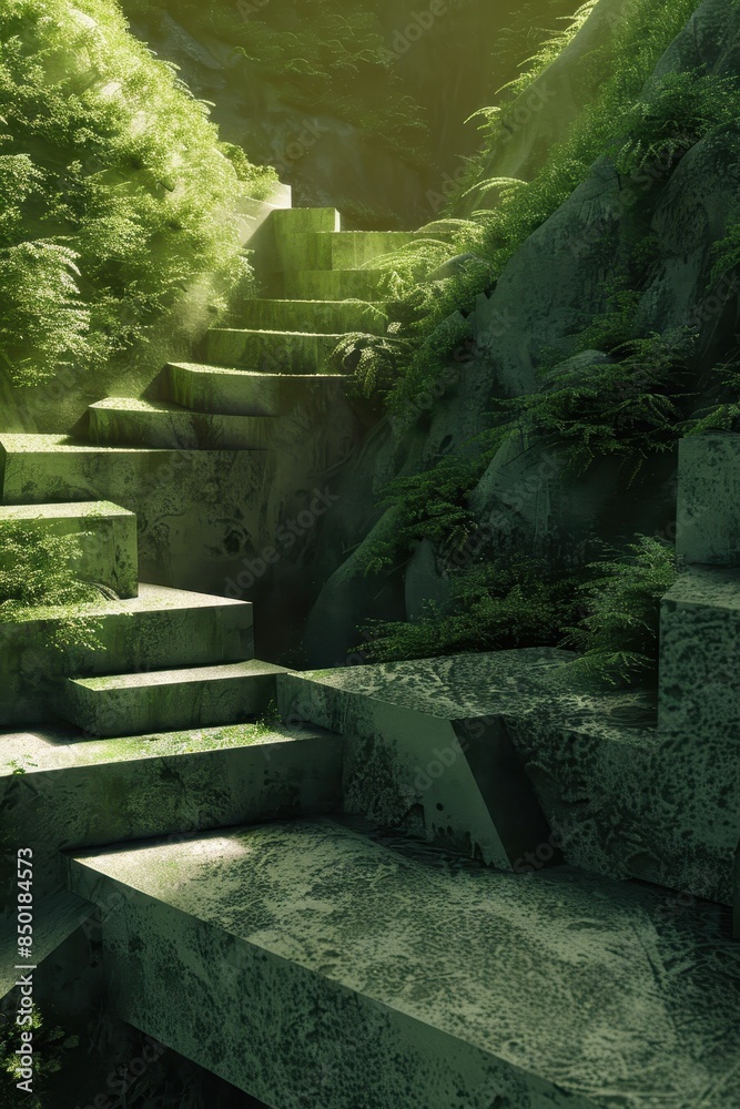 A green mountain range with a lot of triangles. The mountains are very green and the triangles are very sharp A green mountain range with a lot of triangles. The mountains are very green and the triangles are very sharp