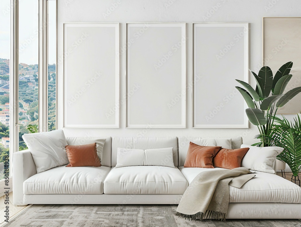 Fototapeta premium Living Room Wall Art Mock Up