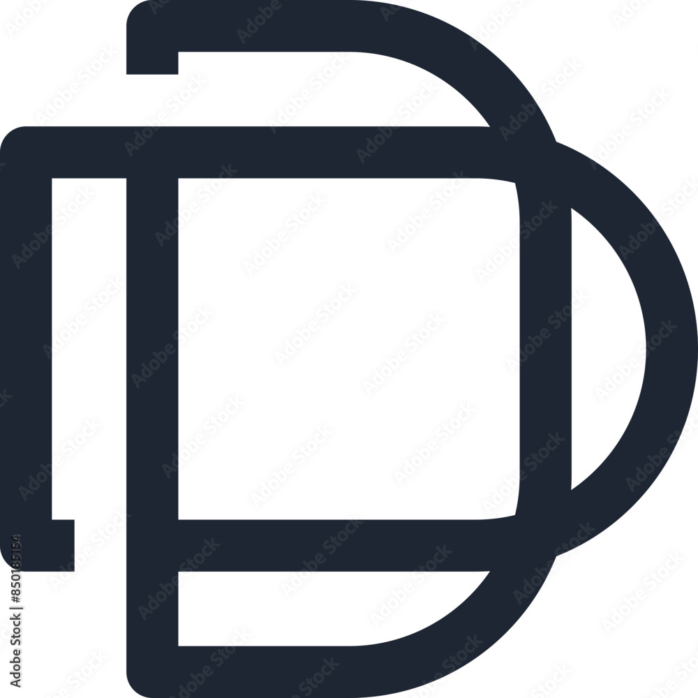 Iconic Letter D Logo Element Iconic Letter D Logo Element