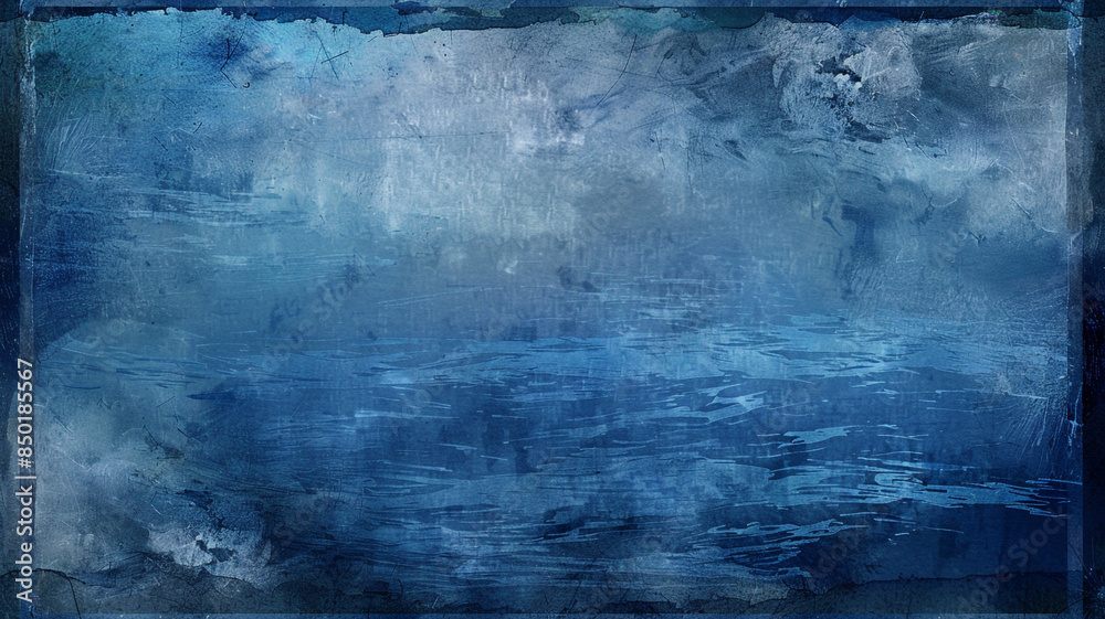 Obraz premium Blue ocean, white boat painting