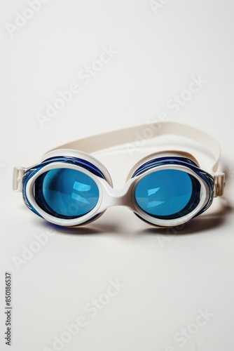 A pair of swimming goggles sitting on a table, waiting to be used for their next aquatic adventure