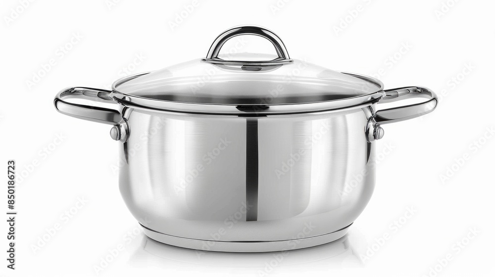 Stainless steel pot isolated on white background Stainless steel pot isolated on white background
