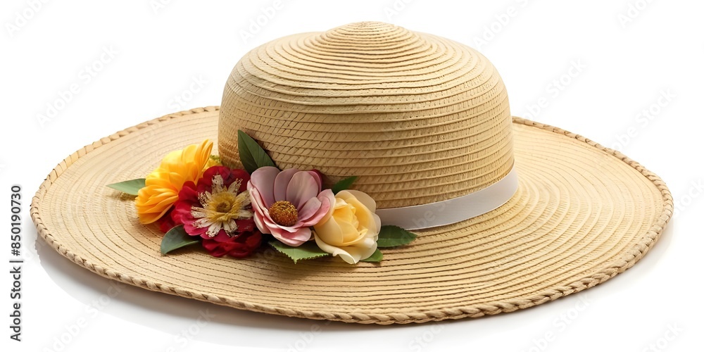 girls summer straw floppy with flowers girls summer straw floppy with flowers