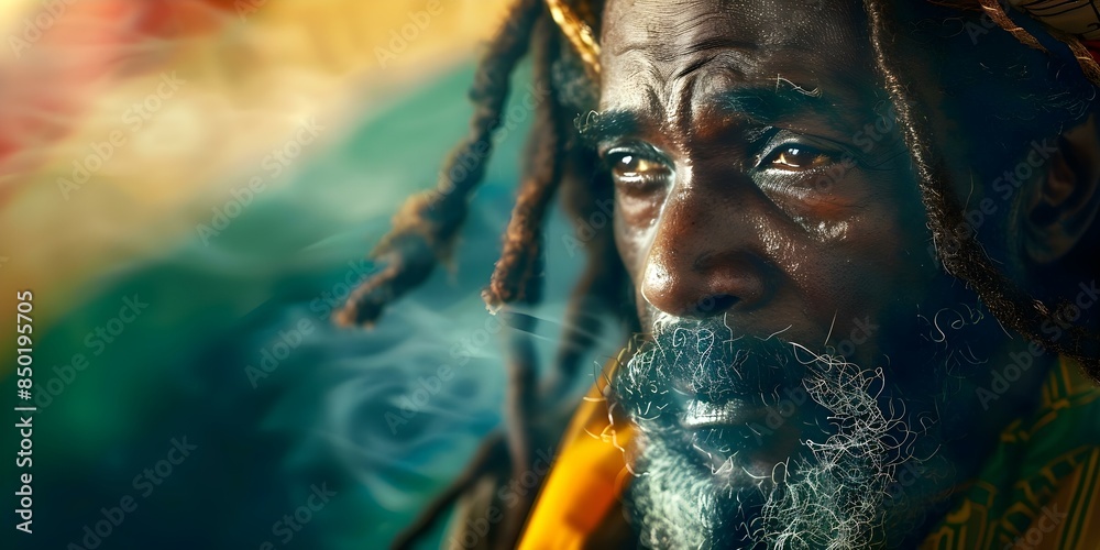 Rastafarian reggae musician embodies Jamaican culture through music and ...
