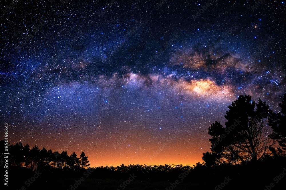 Galaxy and Far Mountains Galaxy and Far Mountains