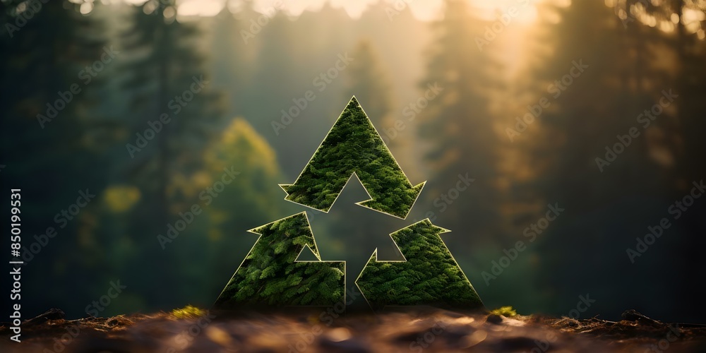 Promoting Reduce, Reuse, Recycle Principles Symbol for Recycling and ...