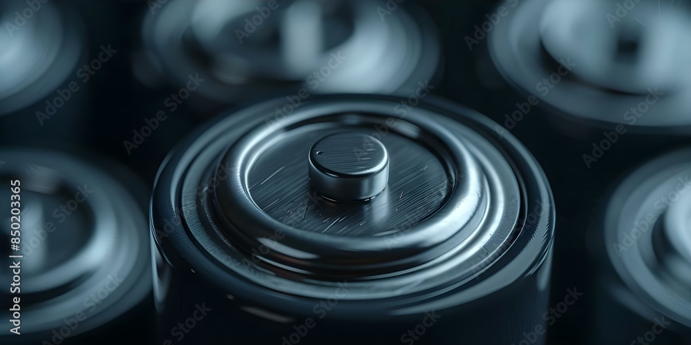 Close-up Shot Smooth and Durable Lithium. Concept Close-up Shot, Smooth Texture, Durable Material, Lithium Battery Close-up Shot Smooth and Durable Lithium. Concept Close-up Shot, Smooth Texture, Durable Material, Lithium Battery