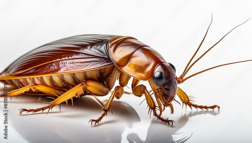 a cockroach on white background a cockroach on white background