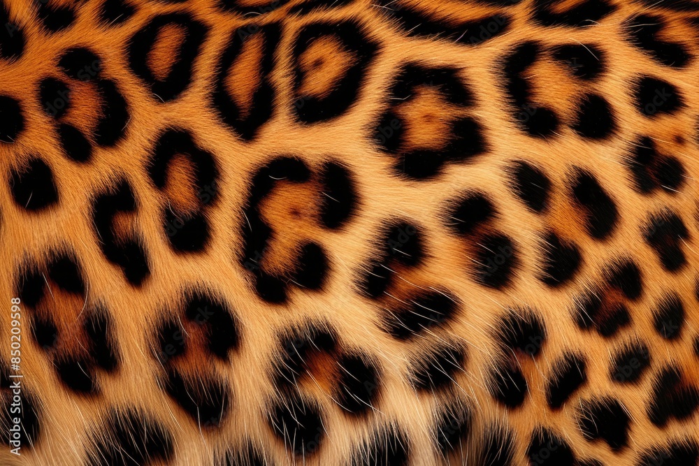 A macro shot of leopard fur showcasing the intricate pattern of spots and the texture of the fur. A macro shot of leopard fur showcasing the intricate pattern of spots and the texture of the fur.