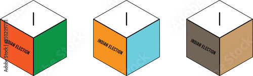 Hand voting ballot box icon, Election Vote concept, Simple line design for web site, logo, app, UI, Vector illustration eps 10
