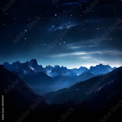 mountains in the night © J.i.Photos