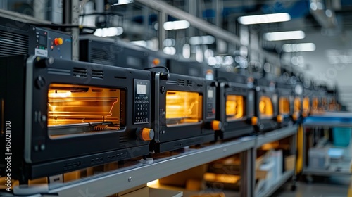 Production of Microwave oven at the modern factory 