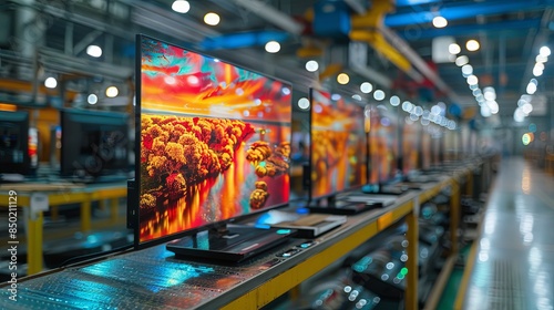 Wallpaper Mural Production of plasma TV at the modern factory Torontodigital.ca