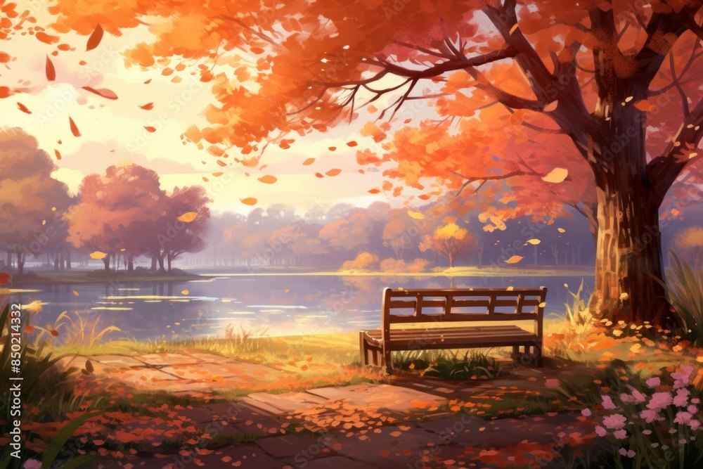 Autumn light - Generative AI Autumn light - Generative AI