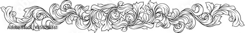 A filigree heraldic heraldry pattern band vine deign element