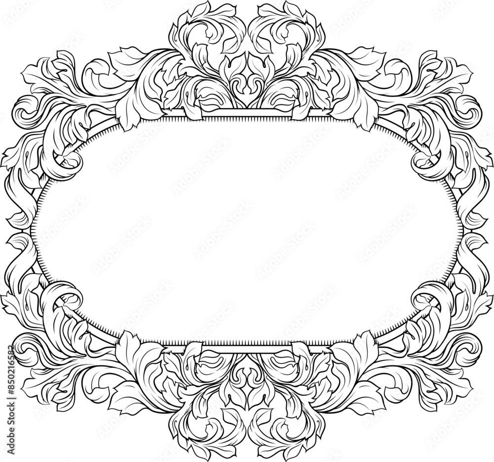 Obraz premium A crest coat coat of arms border heraldic frame design element