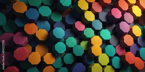 Hexagons pattern. Geometric abstract background with simple hexagonal elements