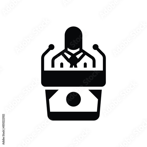 Black solid icon for discourse 