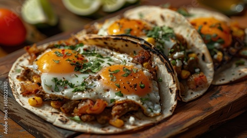 Delicious Mexican Breakfast Tacos with Fried Eggs