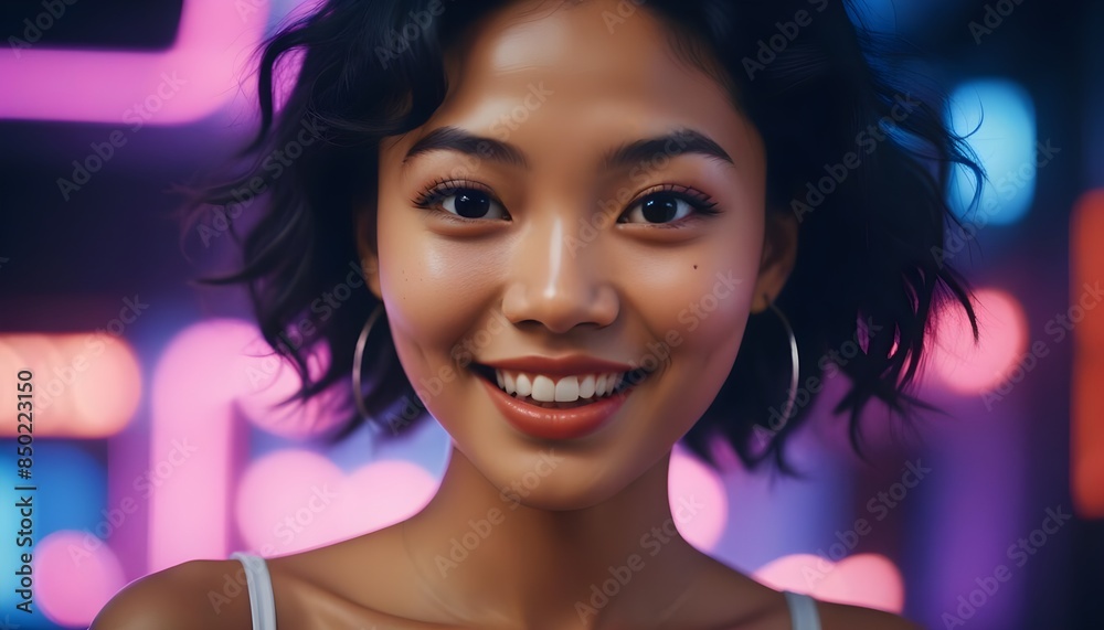 Asian woman with dark skin Asian woman with dark skin