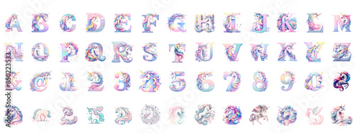Cute watercolor letters for kids and card making.