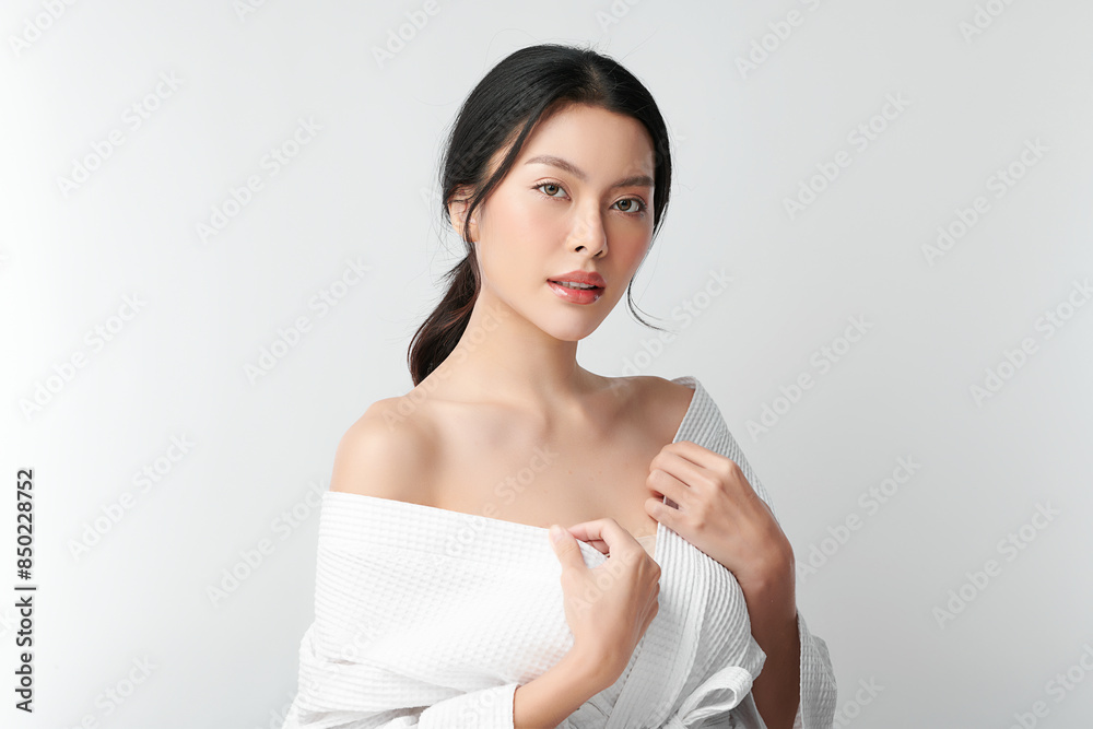 Beautiful young asian woman with clean fresh skin on white background, Face care, Facial treatment, Cosmetology, beauty and spa, Asian women portrait. Beautiful young asian woman with clean fresh skin on white background, Face care, Facial treatment, Cosmetology, beauty and spa, Asian women portrait.