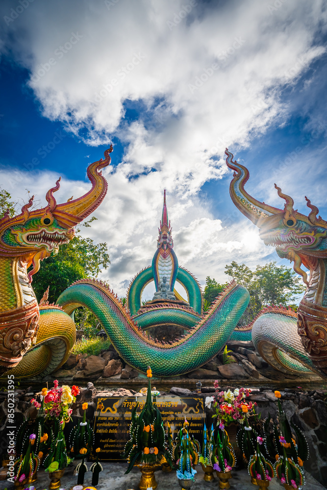 Fototapeta premium Wat Pa Phu Pang is a famous temple in Si Mueang Mai district, Ubon Ratchathani, Thailand