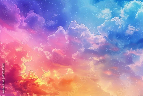 Colorful sky background used for texture and sky replacement purposes - generative ai © Nia™