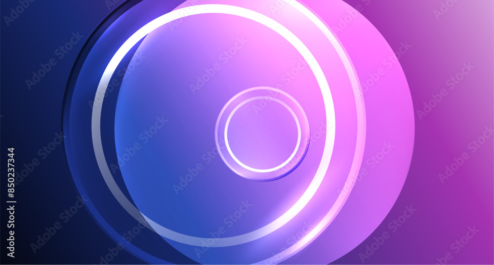 Neon glass circle copyspace for your text or product presentation geometric background. Vector illustration For Wallpaper, Banner, Background, Card, Book Illustration, landing page Neon glass circle copyspace for your text or product presentation geometric background. Vector illustration For Wallpaper, Banner, Background, Card, Book Illustration, landing page