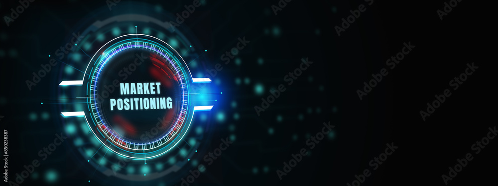 Business. Technology. Internet. Marketing. Market positioning. 3d illustration