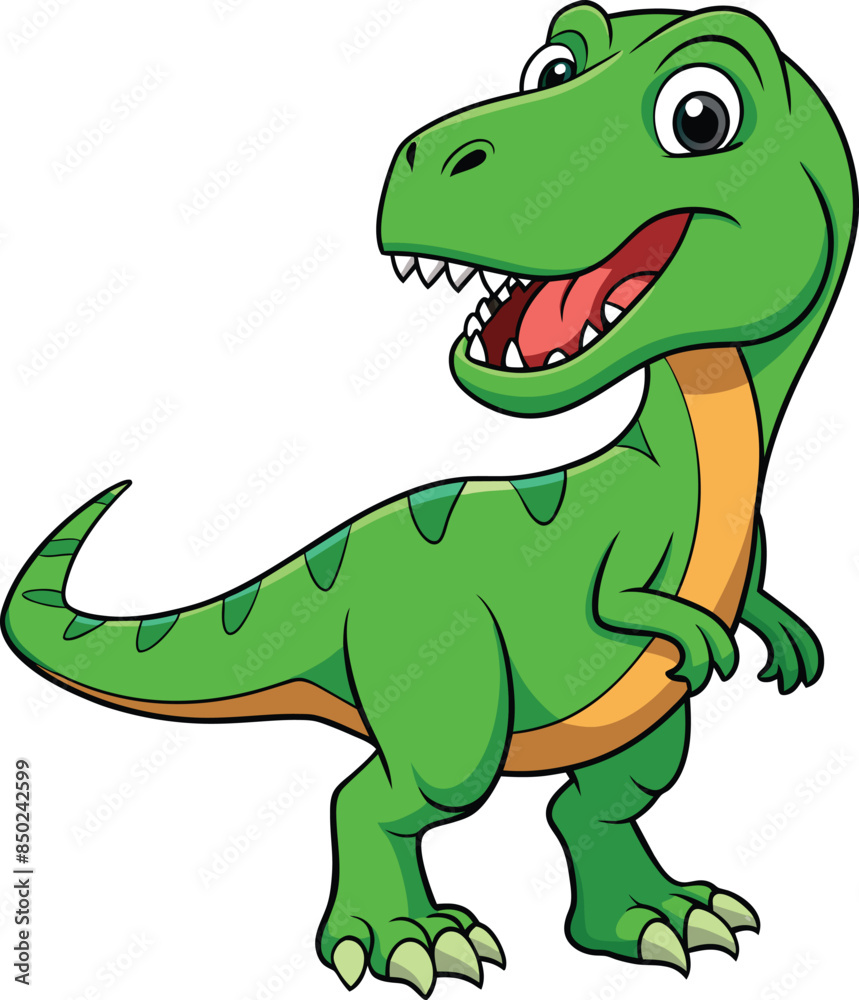 Tyrannosaurus Rex cartoon vector illustration on a white background
Tyrannosaurus Rex cartoon vector illustration on a white background