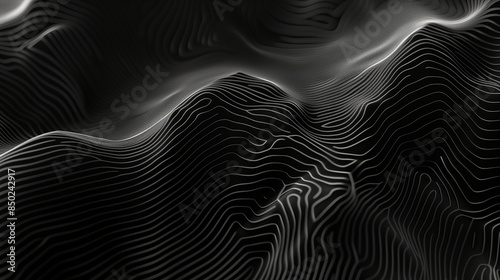 Minimal line strokes in style of isobar map, abstract background