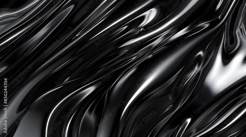 Glossy chrome black wavy background, reflective surface. Abstract liquid metal texture. steel. Glossy chrome black wavy background, reflective surface. Abstract liquid metal texture. steel.